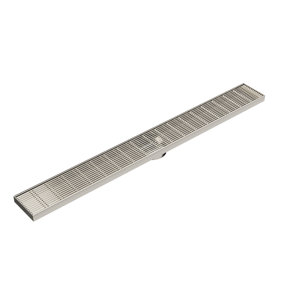 LINSOL EZYFLOW HEELGUARD DN64 LINEAR WASTE 1000MM BRUSHED NICKEL