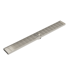 LINSOL EZYFLOW HEELGUARD DN64 LINEAR WASTE 1000MM BRUSHED NICKEL