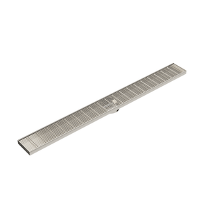 LINSOL EZYFLOW HEELGUARD DN89 LINEAR WASTE 1000MM BRUSHED NICKEL