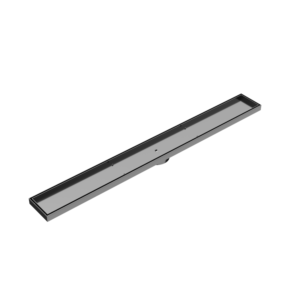 LINSOL EZYFLOW TILE INSERT DN64 LINEAR WASTE 1000MM GUN METAL
