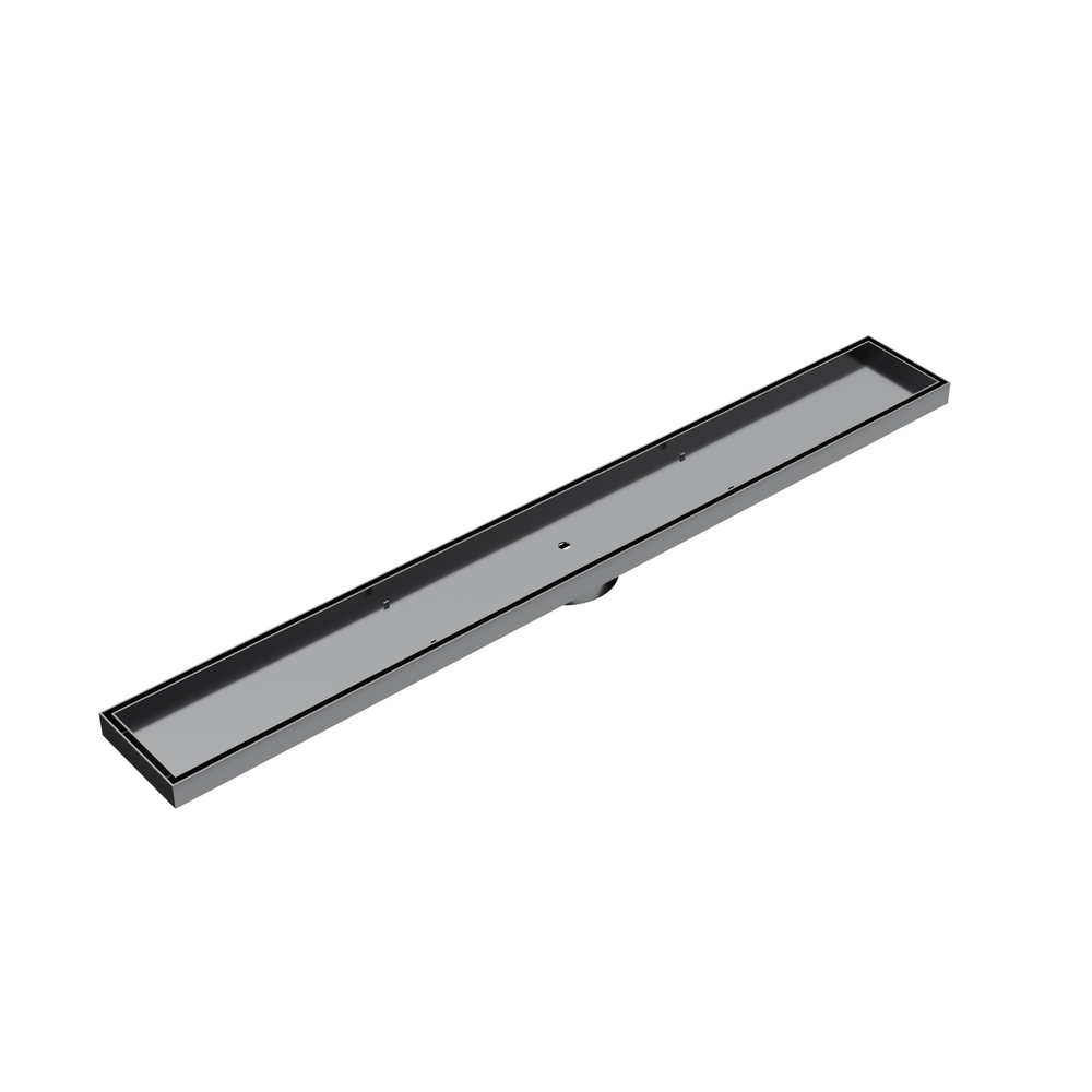 LINSOL EZYFLOW TILE INSERT DN64 LINEAR WASTE 800MM GUN METAL