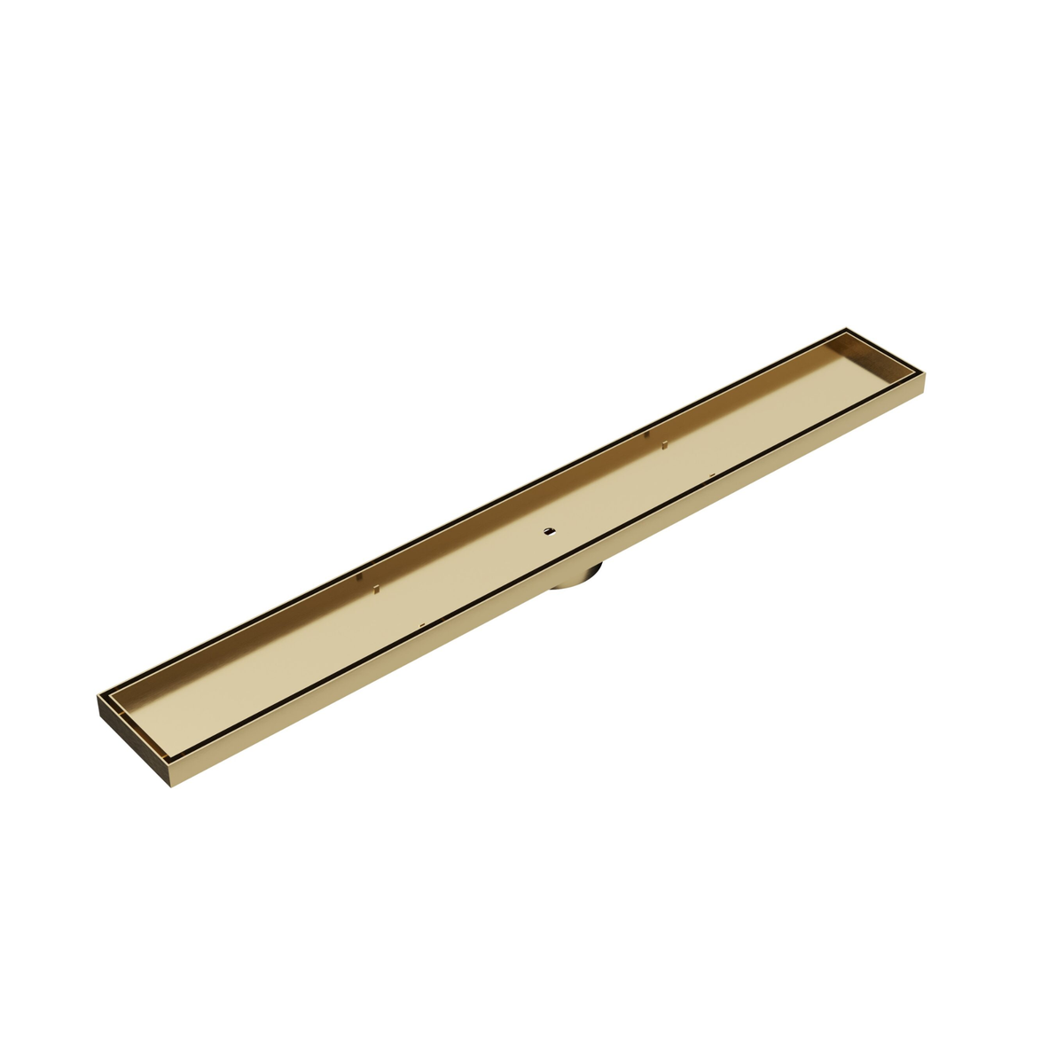 LINSOL EZYFLOW TILE INSERT DN64 LINEAR WASTE 800MM BRUSHED BRASS