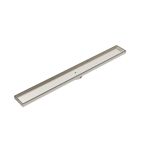 LINSOL EZYFLOW TILE INSERT DN64 LINEAR WASTE 900MM BRUSHED NICKEL