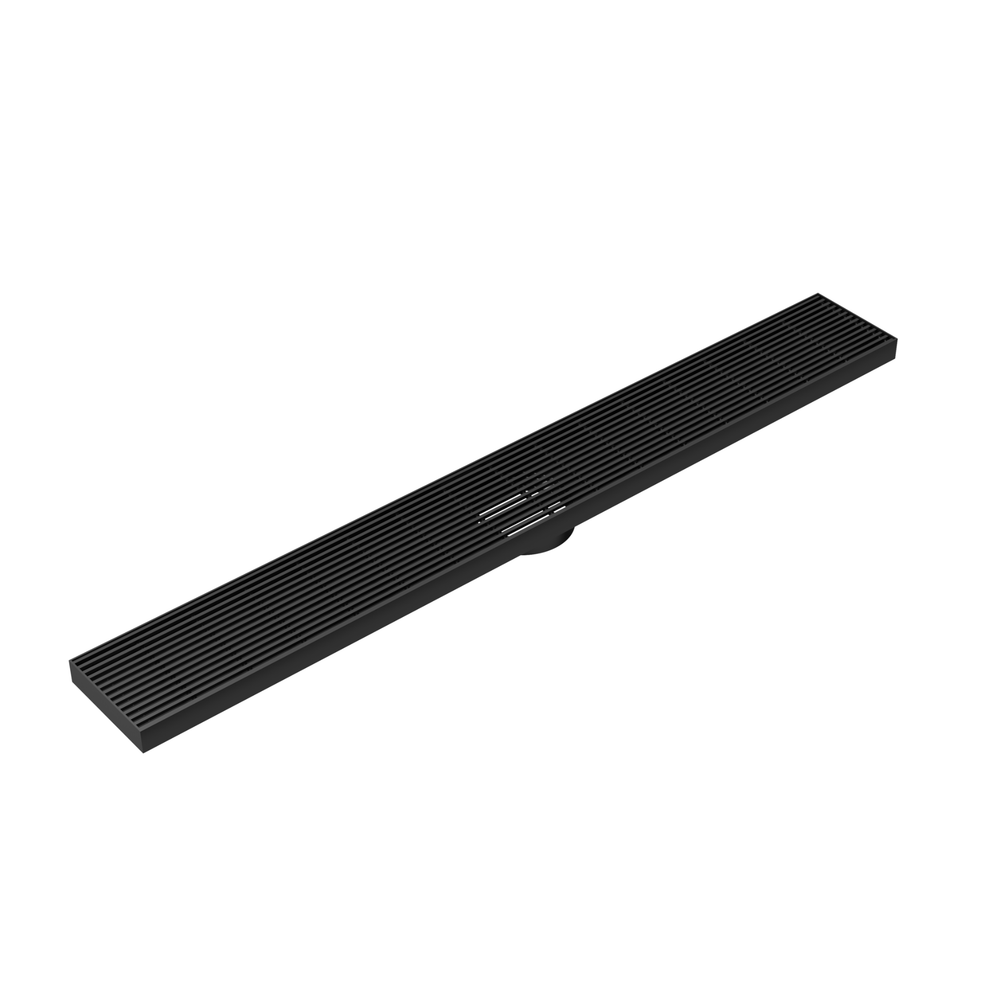 LINSOL EZYFLOW HEELGUARD DN64 LINEAR WASTE 800MM MATTE BLACK