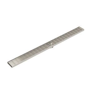 LINSOL EZYFLOW HEELGUARD DN64 LINEAR WASTE 1200MM BRUSHED NICKEL