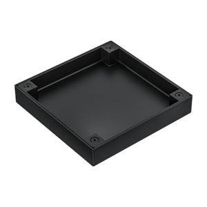 LINSOL EZYFLOW TILE INSERT DN74 SQUARE CLEAN OUT 130MM MATTE BLACK