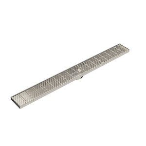 LINSOL EZYFLOW HEELGUARD DN64 LINEAR WASTE 900MM BRUSHED NICKEL