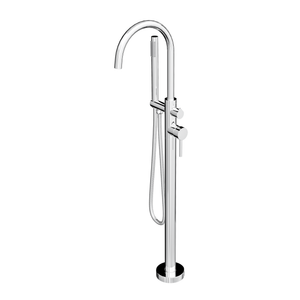 LINSOL NURE FREESTANDING BATH FILLER WITH HAND SHOWER 1012MM CHROME