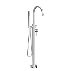 LINSOL NURE FREESTANDING BATH FILLER WITH HAND SHOWER 1012MM CHROME