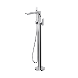 LINSOL KYAH FREESTANDING BATH FILLER WITH HAND SHOWER 914MM CHROME