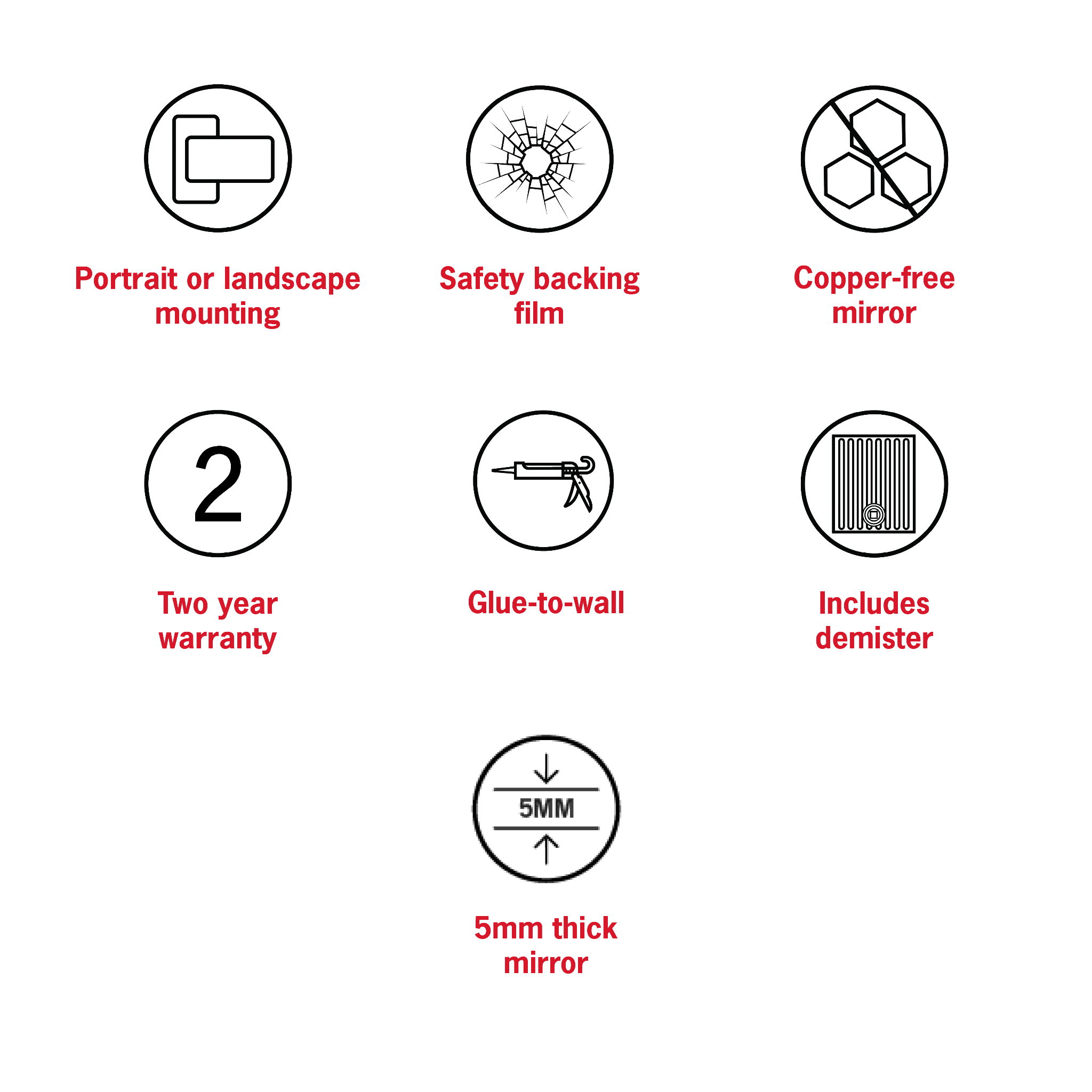 THERMOGROUP ABLAZE OVAL POLISHED EDGE MIRROR WITH DEMISTER 600X800MM