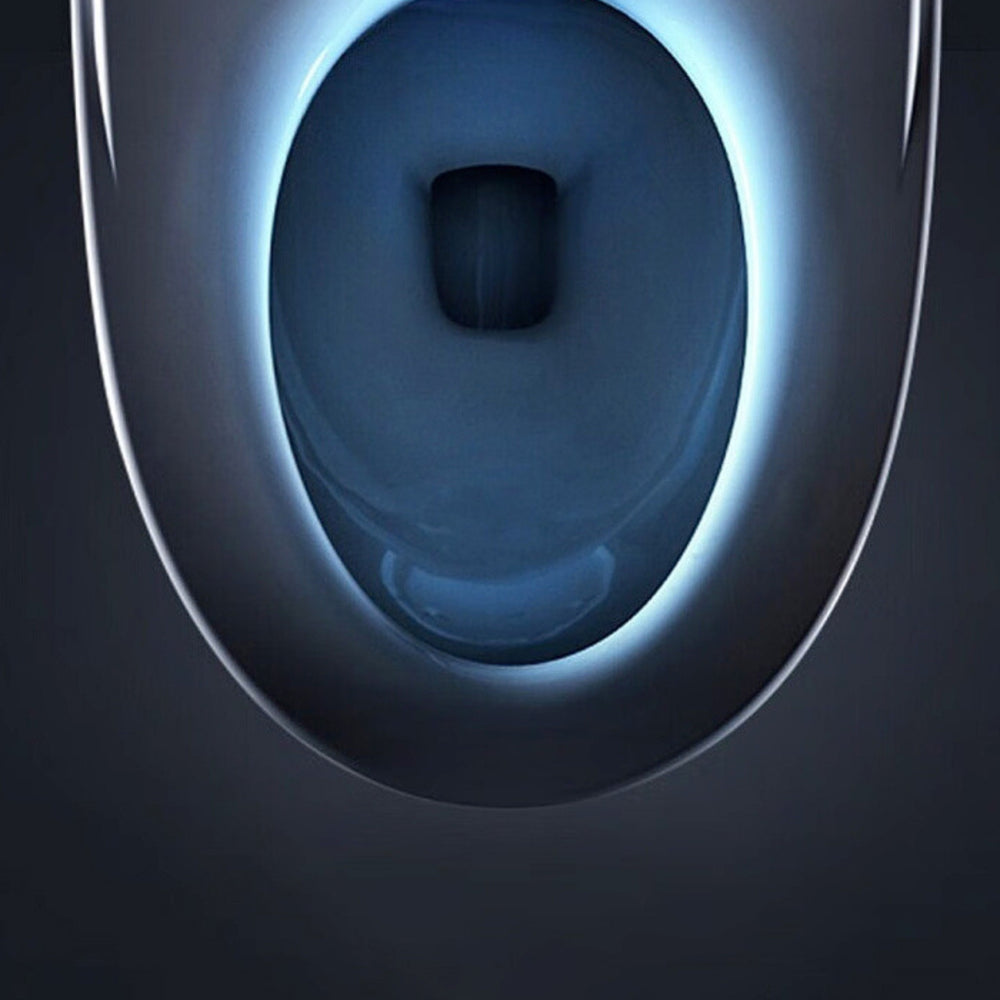JOMOO RIMLESS WALL HUNG SMART TOILET PACKAGE W/ INWALL CISTERN PUSH BUTTON AND REMOTE CONTROL (D-SHAPE) GLOSS WHITE
