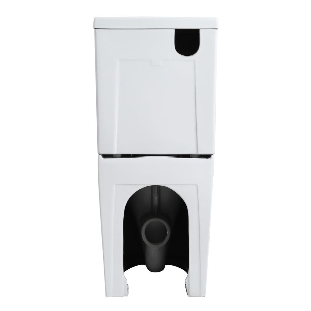 POSEIDON ZEUS RIMLESS AND TORNADO FLUSH BACK TO WALL TOILET SUITE GLOSS WHITE