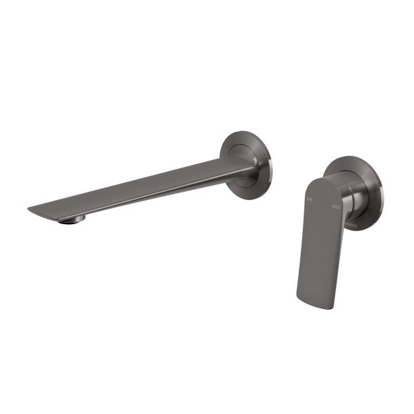 Phoenix Kusabi SwitchMix Wall Basin / Bath Mixer Set 200mm Complete Kit Brushed Carbon