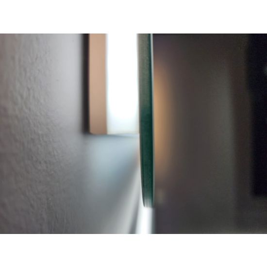AQUAPERLA RECTANGULAR ACRYLIC BACKLIT LED MIRROR 3 COLOUR LIGHTS CHROME 1500X800MM