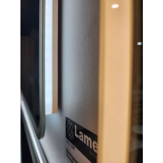 AQUAPERLA RECTANGULAR ACRYLIC BACKLIT LED MIRROR 3 COLOUR LIGHTS CHROME 1500X800MM