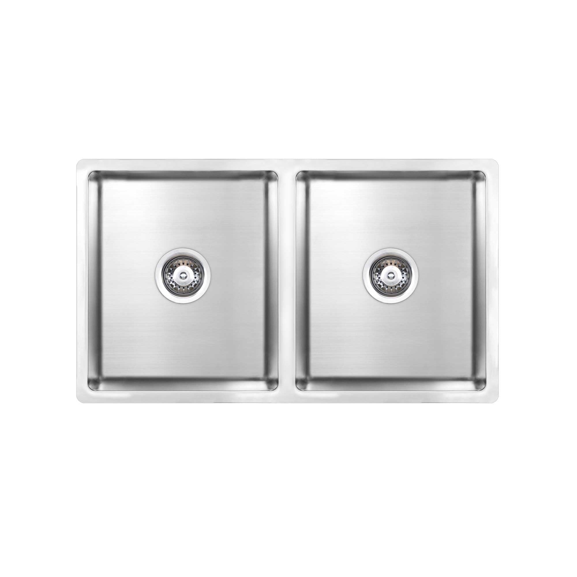SEIMA LETO 750 DOUBLE BOWL KITCHEN SINK STAINLESS STEEL 750MM