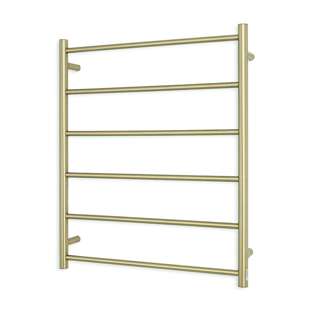 RADIANT HEATING 6-BARS ROUND NON-HEATED TOWEL RAIL LIGHT GOLD 700MM