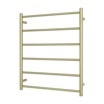 RADIANT HEATING 6-BARS ROUND NON-HEATED TOWEL RAIL LIGHT GOLD 700MM