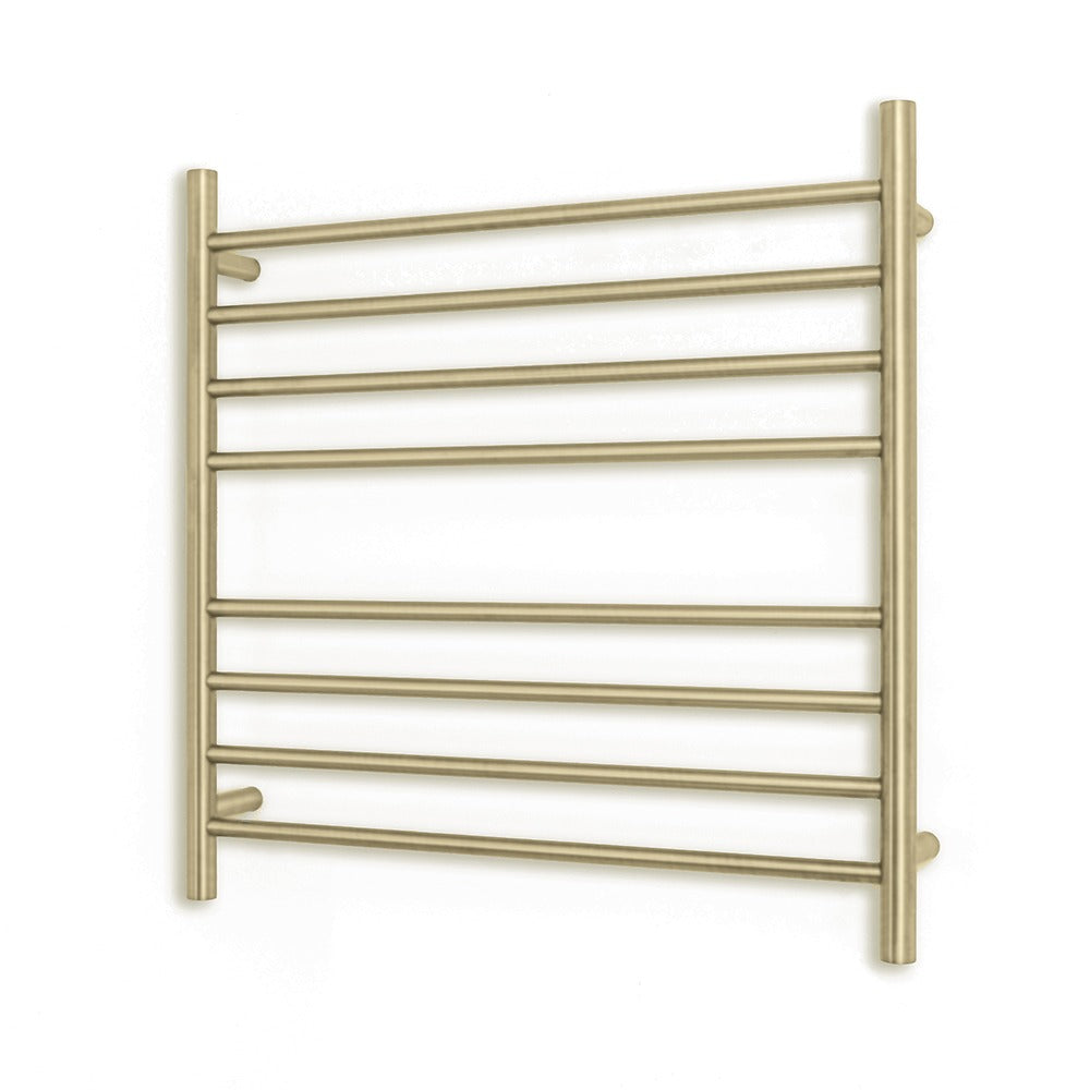RADIANT HEATING 8-BARS ROUND HEATED TOWEL RAIL LIGHT GOLD 750MM