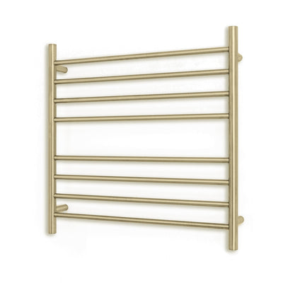 RADIANT HEATING 8-BARS ROUND HEATED TOWEL RAIL LIGHT GOLD 750MM