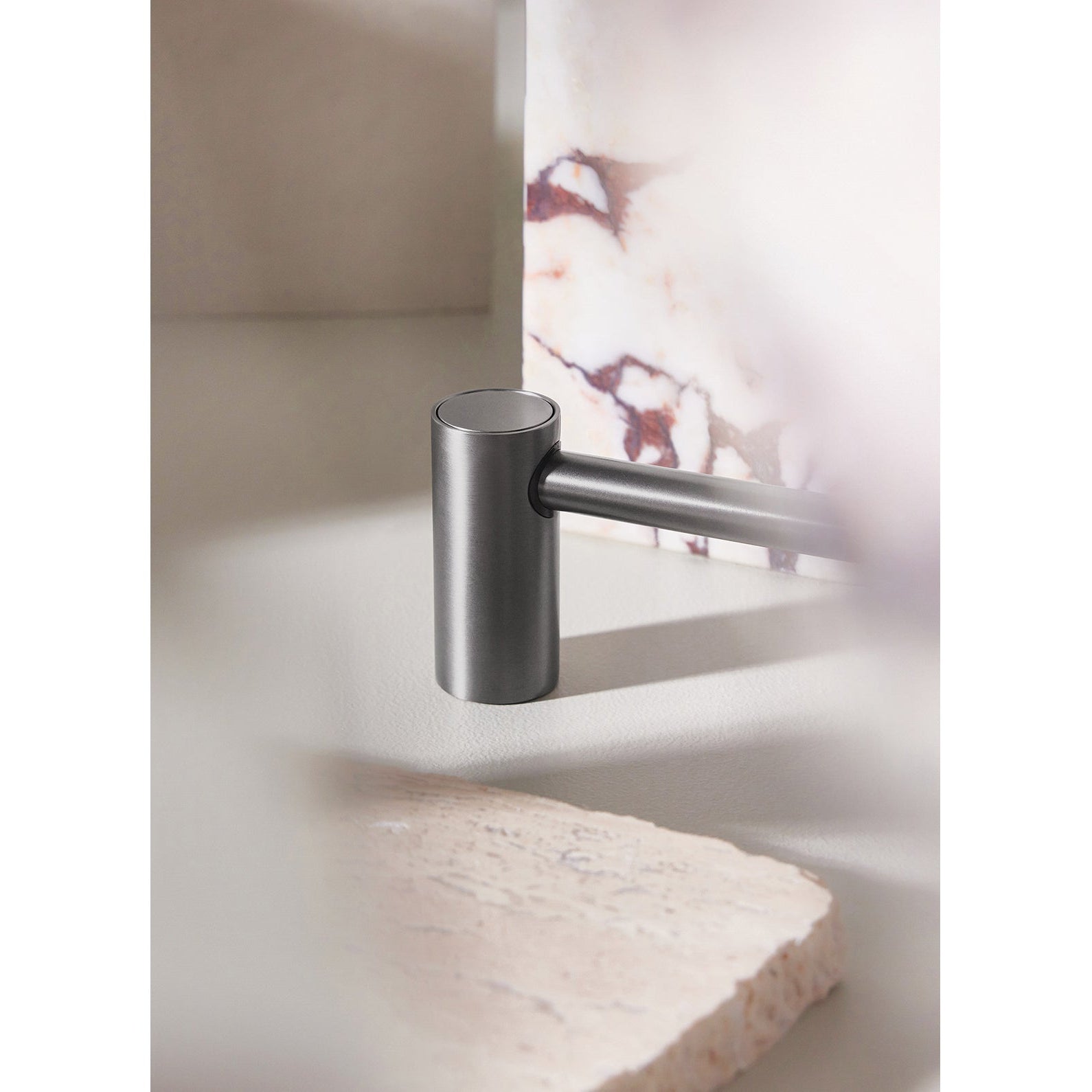 PHOENIX VIVID SLIMLINE NON-HEATED HAND TOWEL RAIL BRUSHED CARBON 350MM