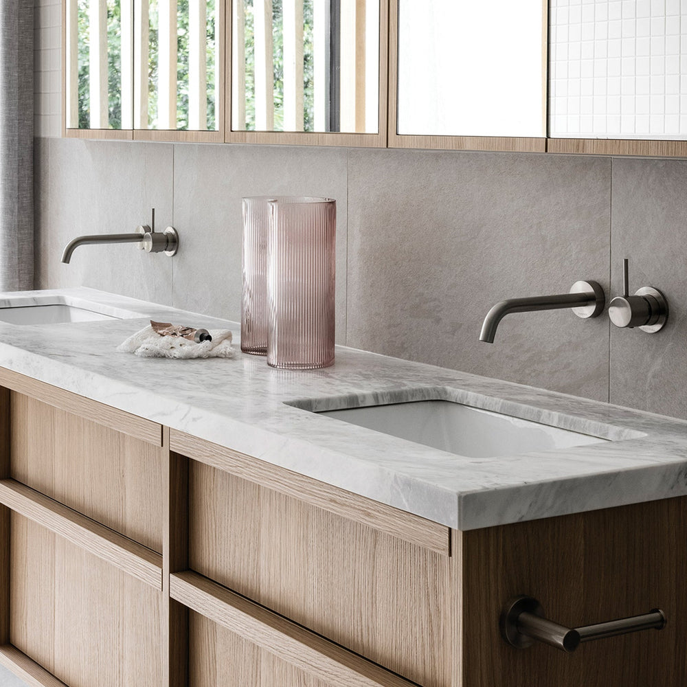 PHOENIX VIVID SLIMLINE UP LEAD FREE SHOWER / WALL MIXER BRUSHED NICKEL