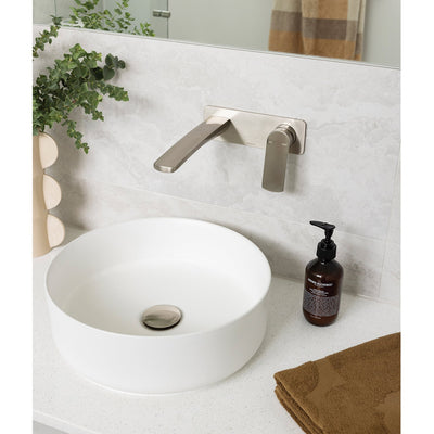PHOENIX MEKKO SWITCHMIX LEAD FREE WALL BASIN / BATH MIXER SET COMPLETE KIT 200MM BRUSHED NICKEL