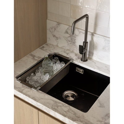 PHOENIX 5000 SERIES LARGE SINGLE BOWL SINK MATTE BLACK 593MM