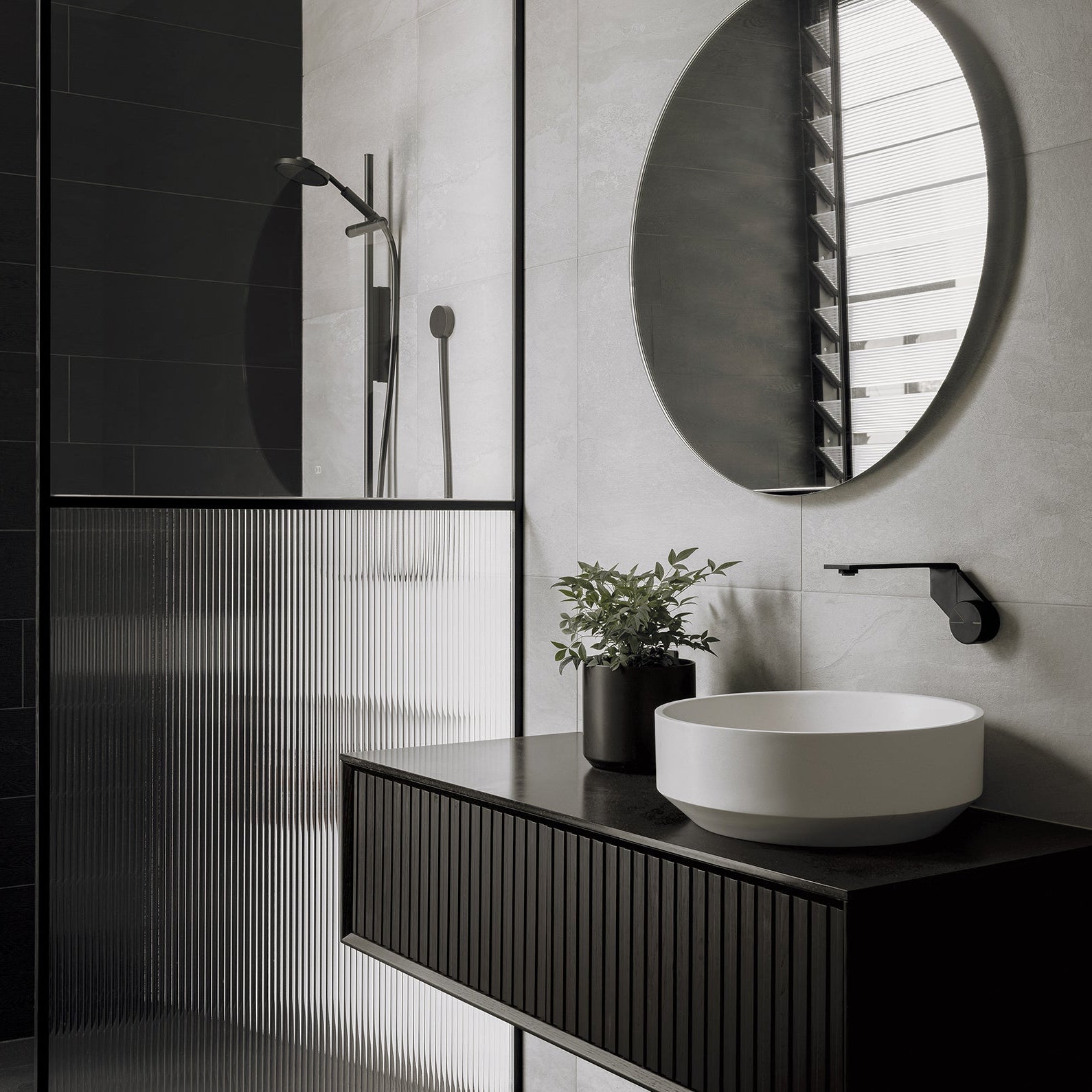 PHOENIX AXIA LEAD FREE WALL BASIN BATH MIXER SET 200MM MATTE BLACK