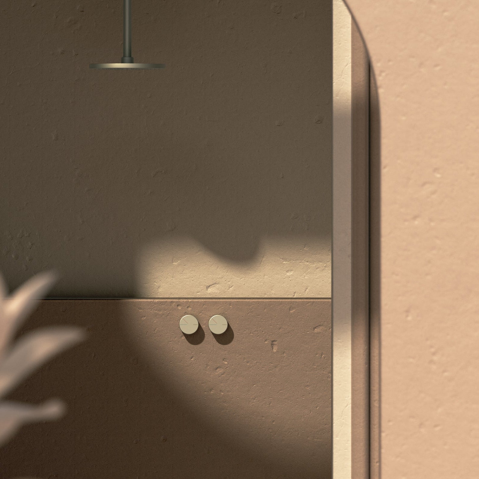 PHOENIX AXIA TWIN SHOWER WALL MIXER BRUSHED NICKEL