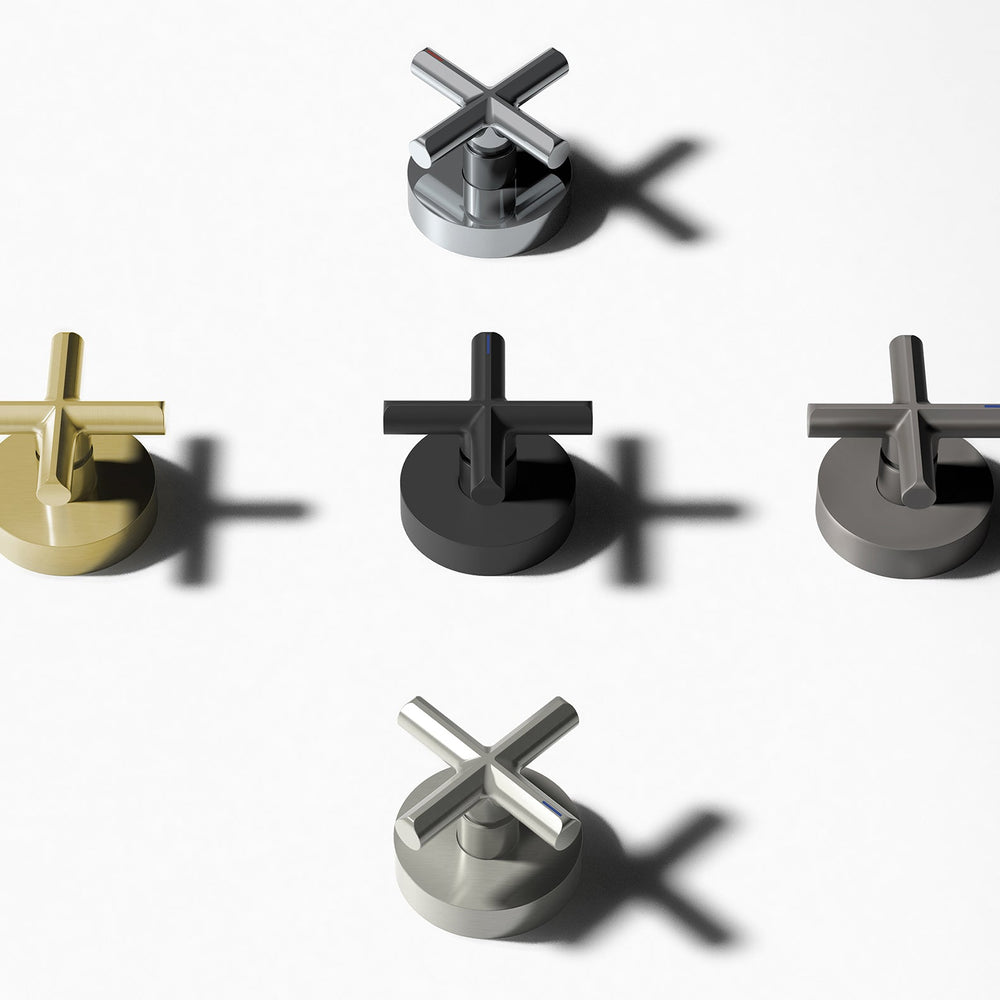 PHOENIX VIVID SLIMLINE PLUS WALL TOP ASSEMBLIES EXTENDED SPINDLES BRUSHED NICKEL