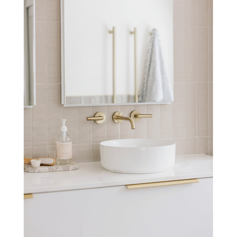 PHOENIX VIVID SLIMLINE LEAD FREE PLUS LEVER WALL TOP ASSEMBLIES BRUSHED GOLD