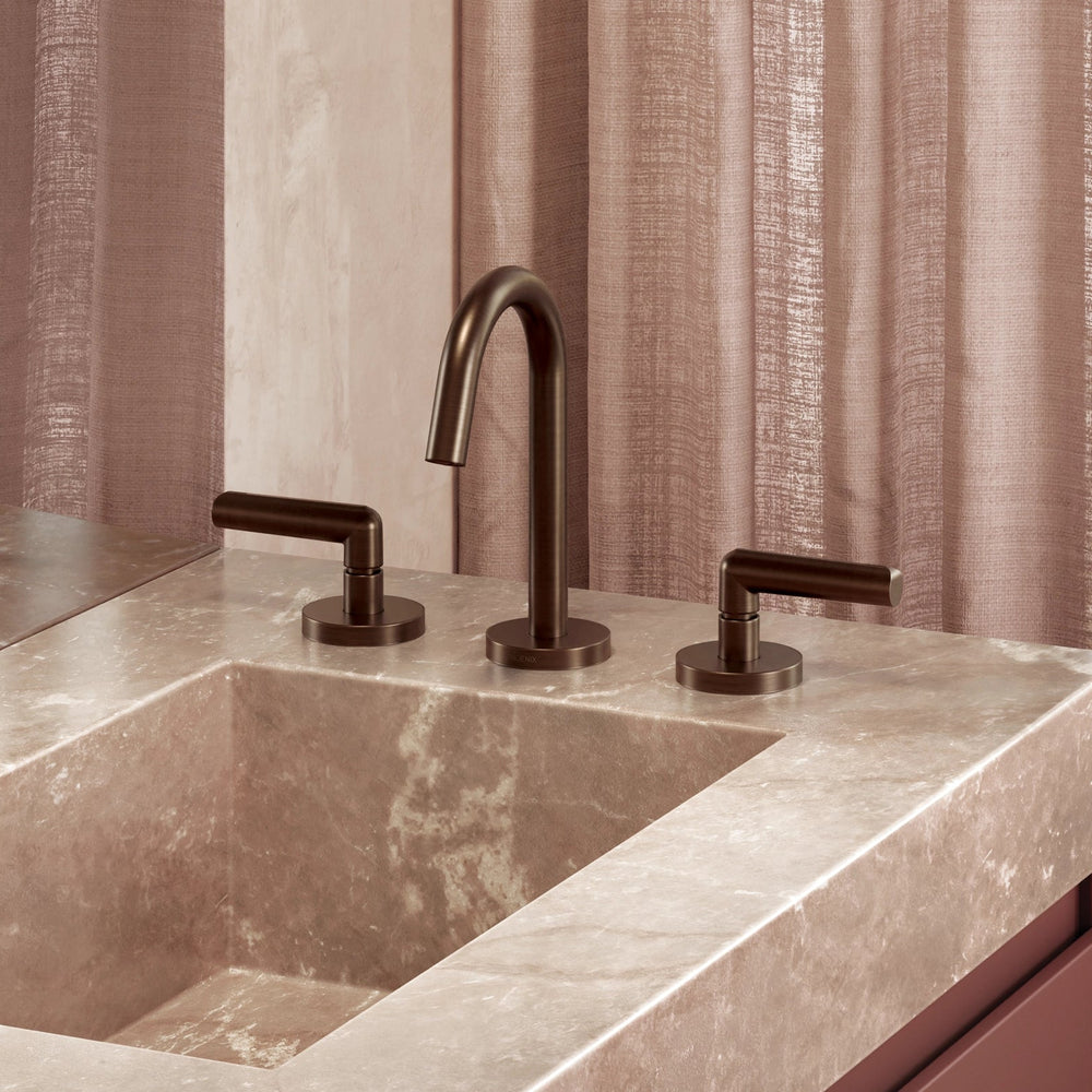 PHOENIX VIVID SLIMLINE PLUS THREE-PIECE LEVER BASIN SET 195MM BRUSHED BRONZE