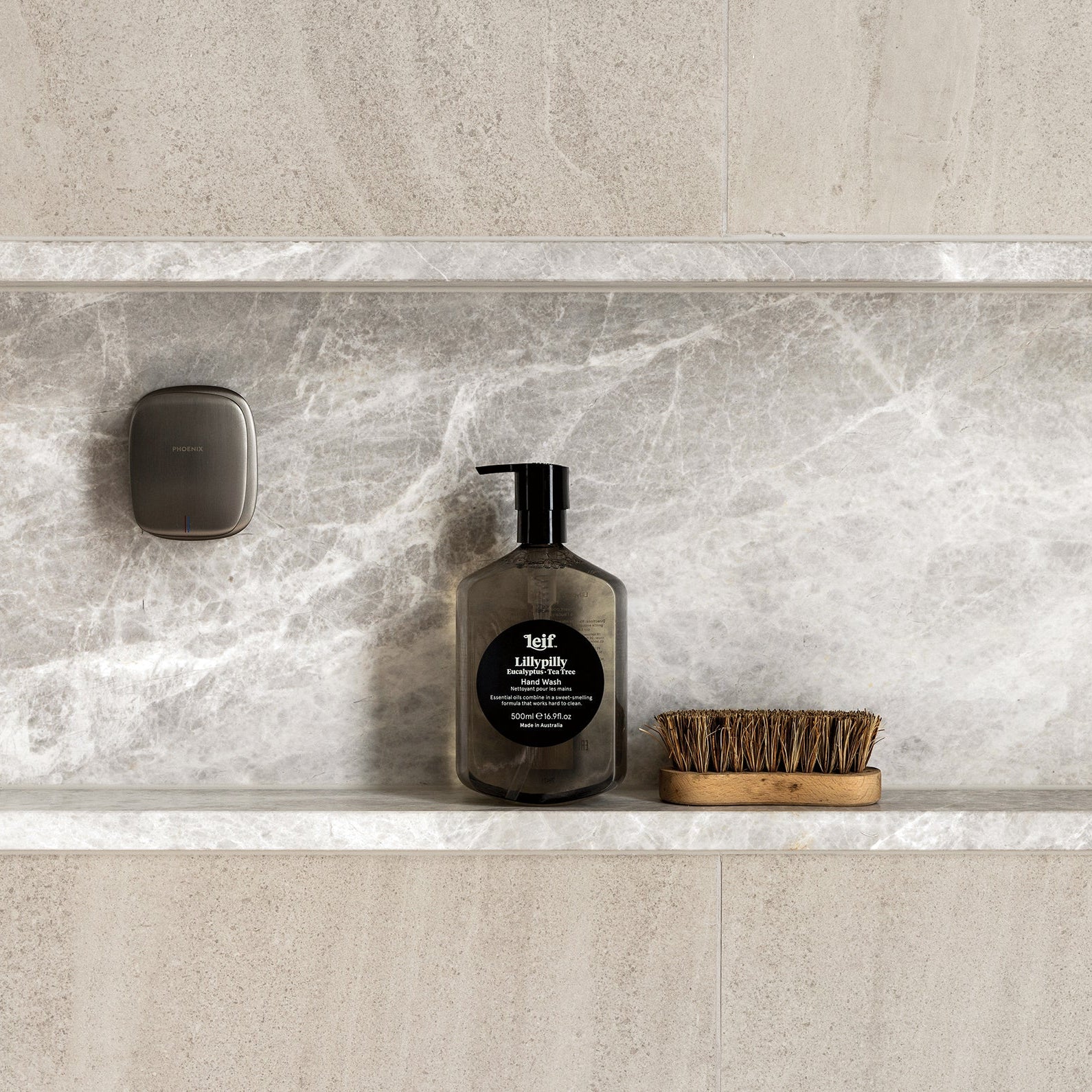 PHOENIX NUAGE LEAD FREE SHOWER WALL MIXER BRUSHED CARBON