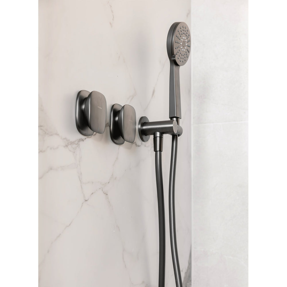 PHOENIX NUAGE LEAD FREE SHOWER WALL MIXER BRUSHED CARBON