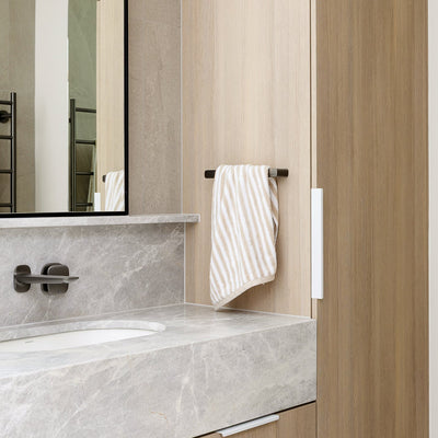 PHOENIX NUAGE NON-HEATED HAND TOWEL RAIL BRUSHED CARBON 290MM