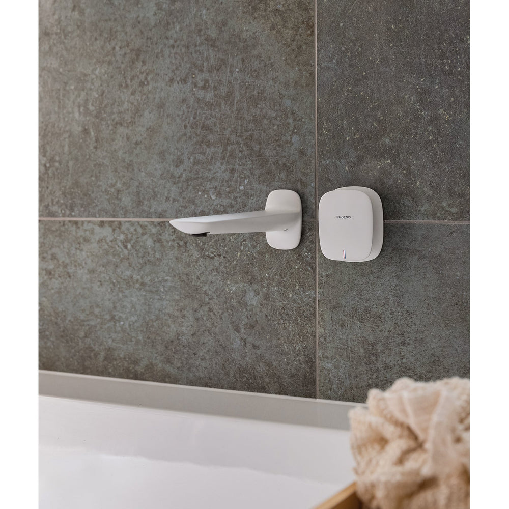 PHOENIX NUAGE WALL BASIN BATH MIXER SET 200MM MATTE WHITE