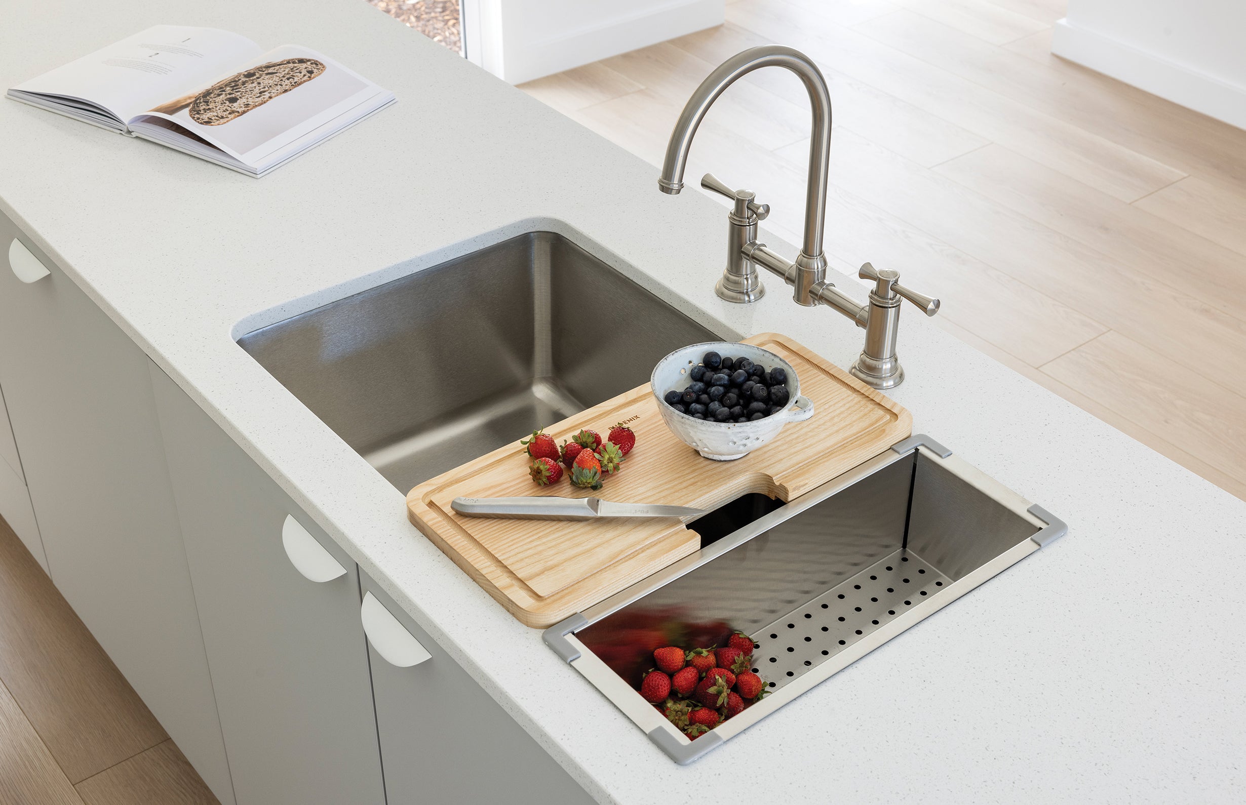 PHOENIX STAINLESS STEEL COLANDER 430MM STAINLESS STEEL