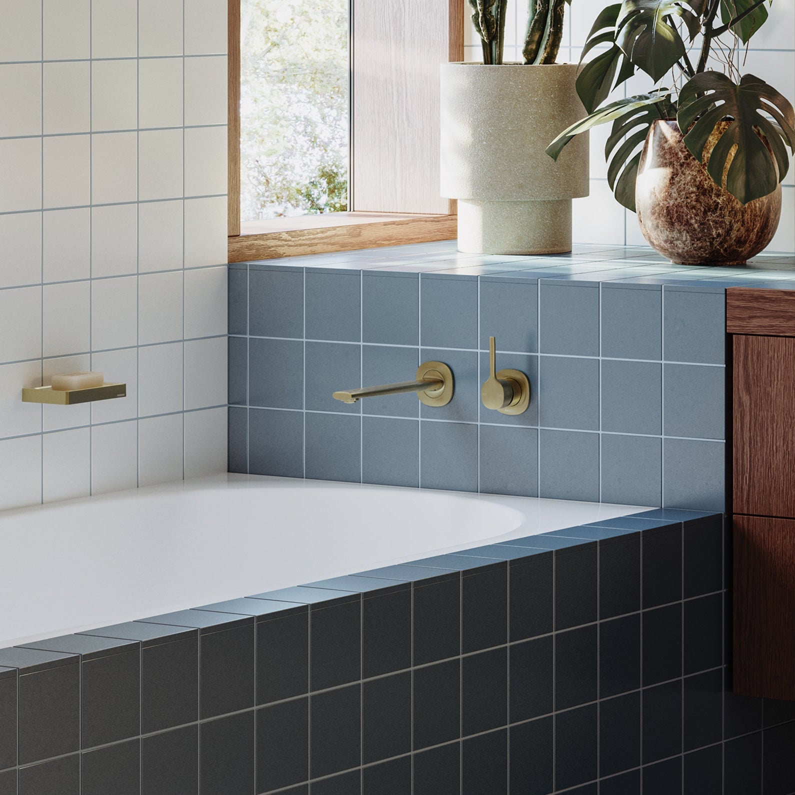 PHOENIX GLOSS SOAP DISH BRUSHED GOLD 124MM