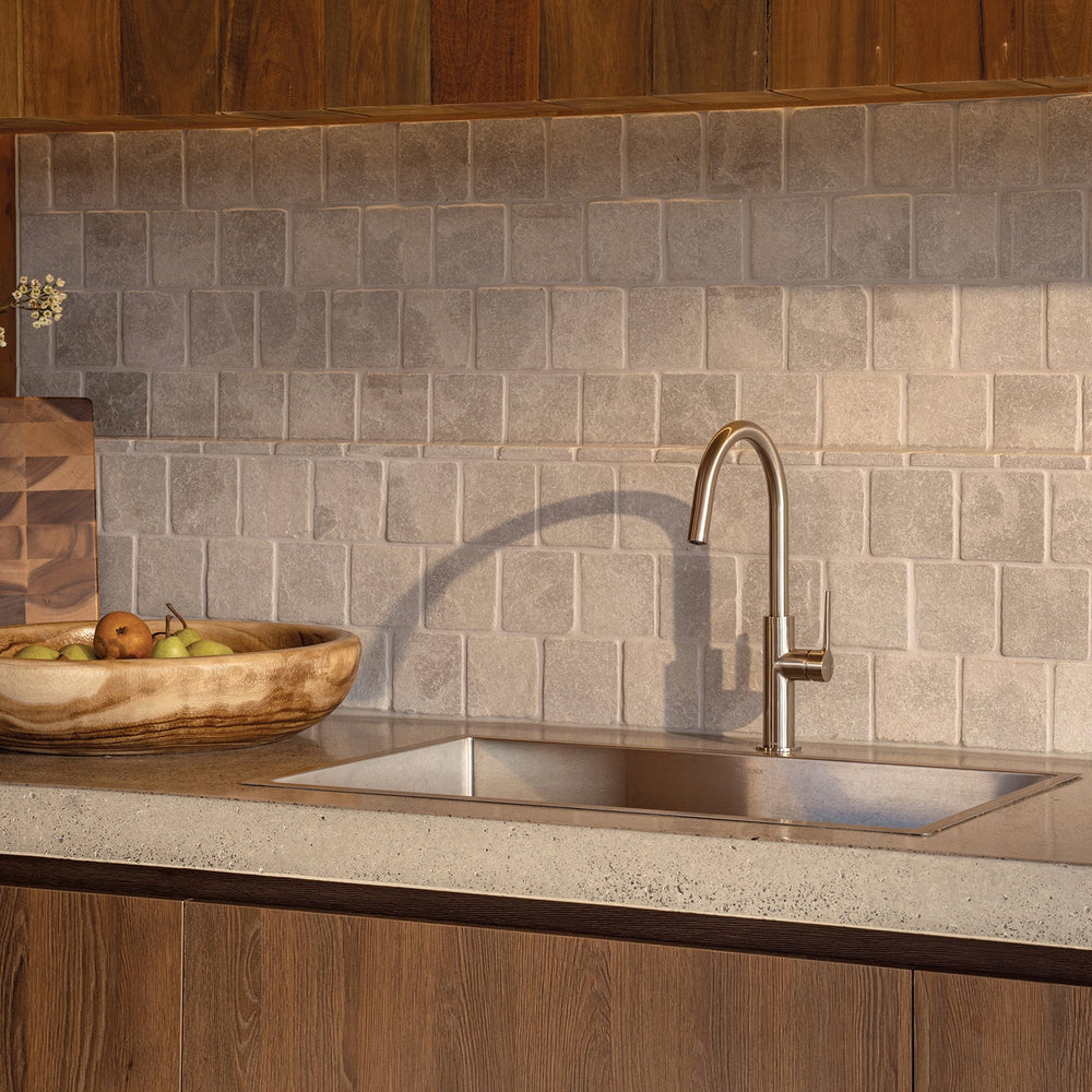 PHOENIX VASK LEAD FREE SINK MIXER 361MM BRUSHED NICKEL