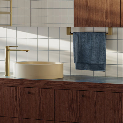 PHOENIX GLOSS NON-HEATED HAND TOWEL RAIL BRUSHED GOLD 350MM