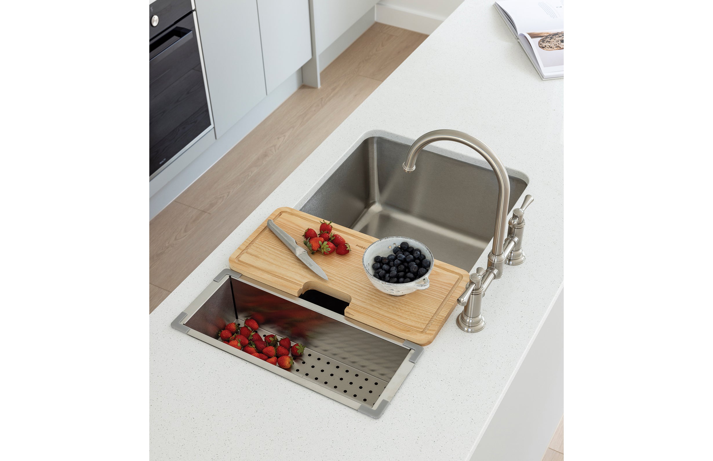 PHOENIX STAINLESS STEEL COLANDER 430MM STAINLESS STEEL