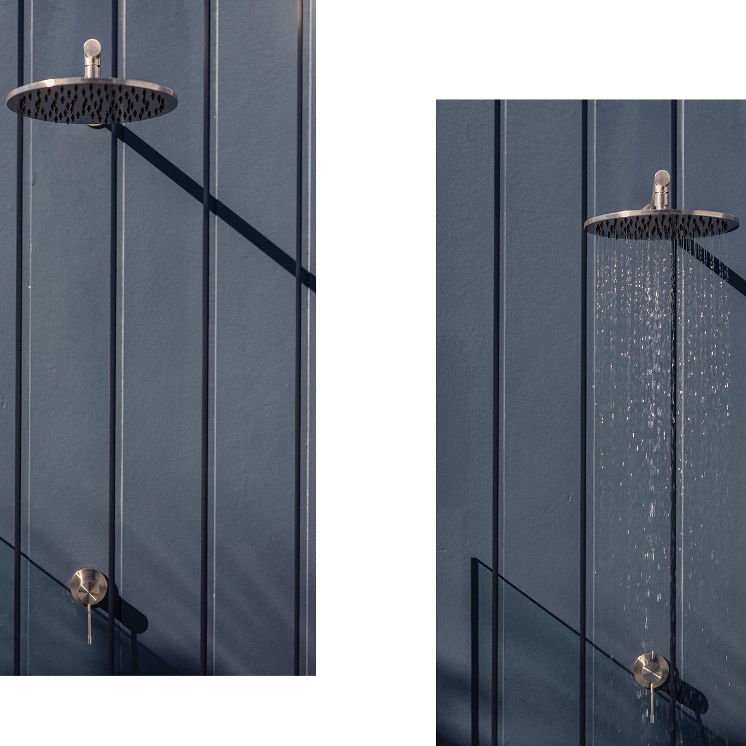 PHOENIX VIVID SLIMLINE SHOWER ARM AND ROSE 250MM STAINLESS STEEL