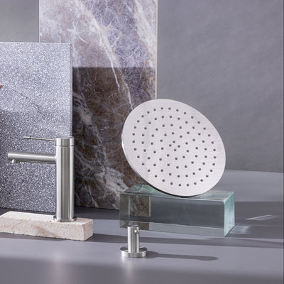 PHOENIX VIVID SLIMLINE SHOWER ARM AND ROSE 250MM STAINLESS STEEL