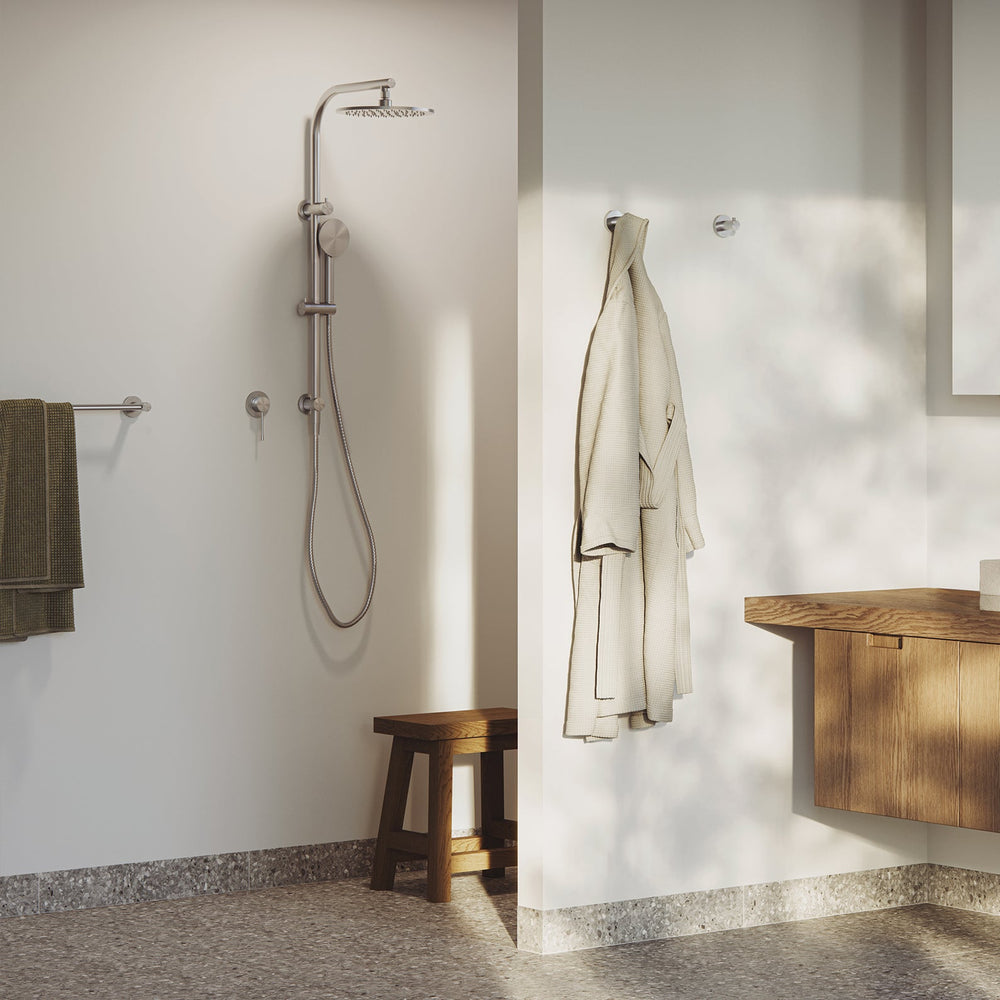 PHOENIX VIVID SLIMLINE LEAD FREE SS 316 SHOWER / WALL MIXER STAINLESS STEEL