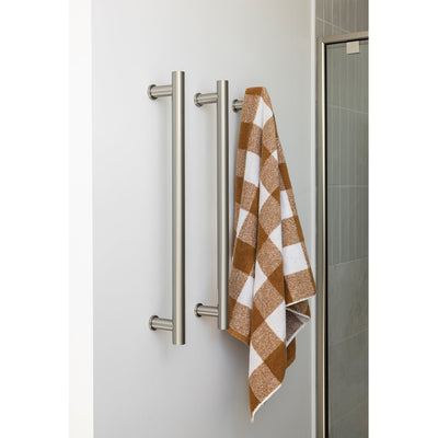 PHOENIX ROUND TRIPLE HEATED TOWEL RAIL BRUSHED NICKEL (AVAILABLE IN 600MM AND 800MM)