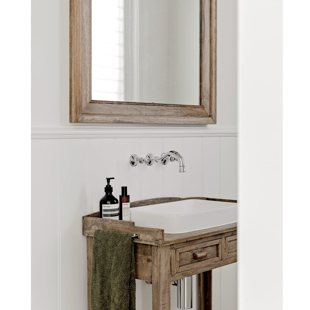 PHOENIX NOSTALGIA LEAD FREE THREE-PIECE LEVER BASIN AND BATH SET 180MM SHEPHERDS CROOK CHROME