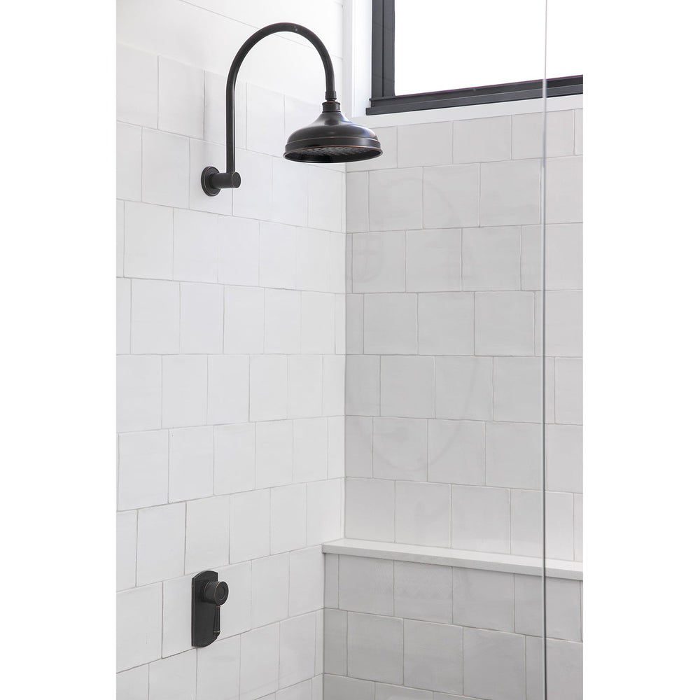 PHOENIX NOSTALGIA VINTAGE SHOWER ARM AND ROSE 200MM ANTIQUE BLACK