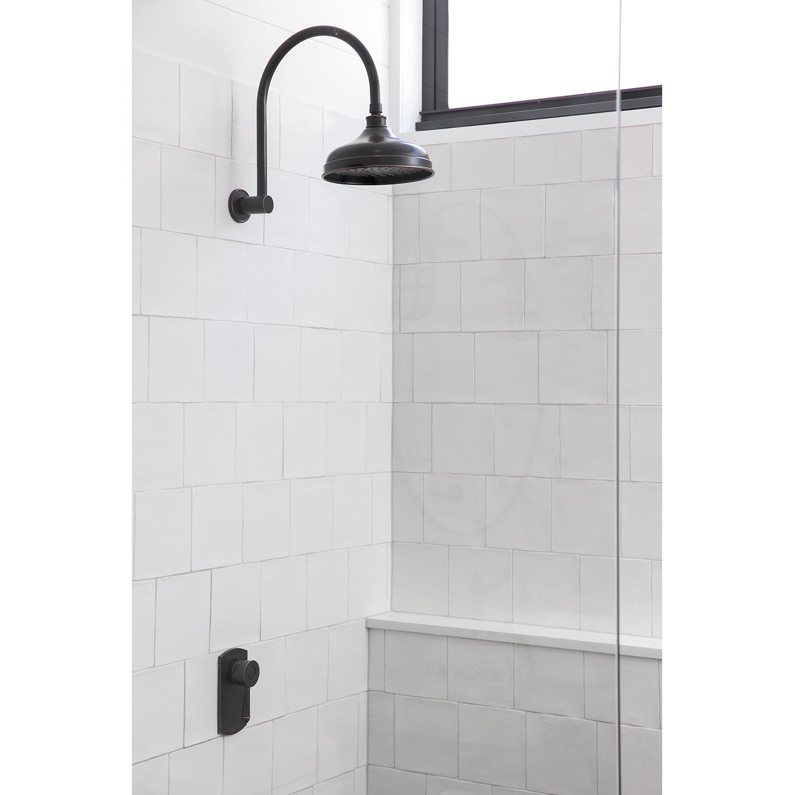 PHOENIX NOSTALGIA VINTAGE SHOWER ARM AND ROSE 200MM ANTIQUE BLACK